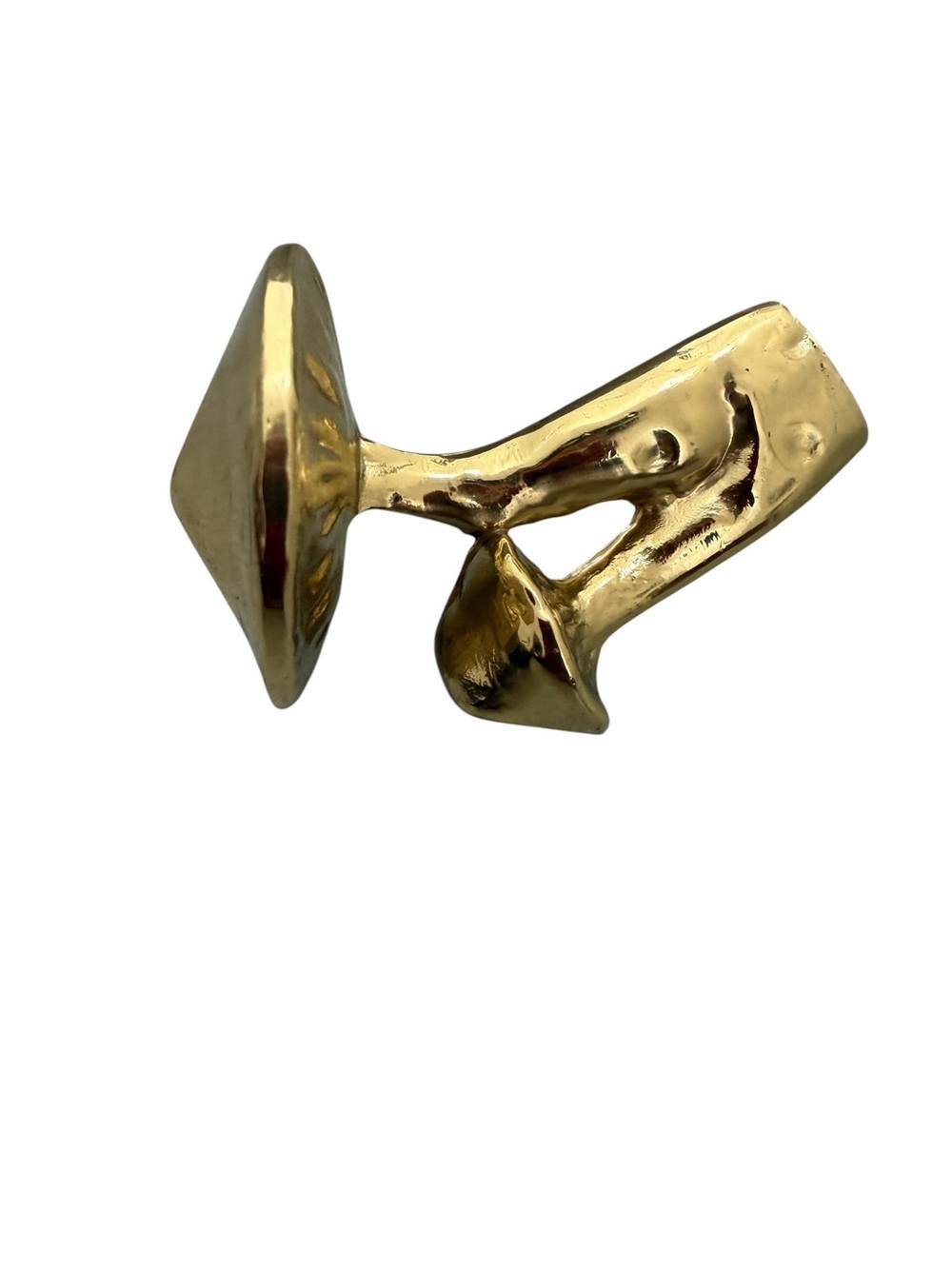 NWOT Anthropologie 2 Gold Mushroom Drawer Knobs - Picture 5 of 5